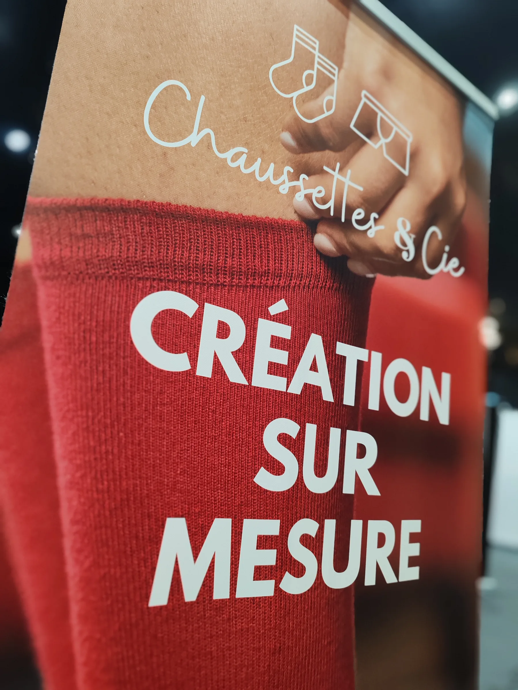 Réalisation chaussette personnalisée